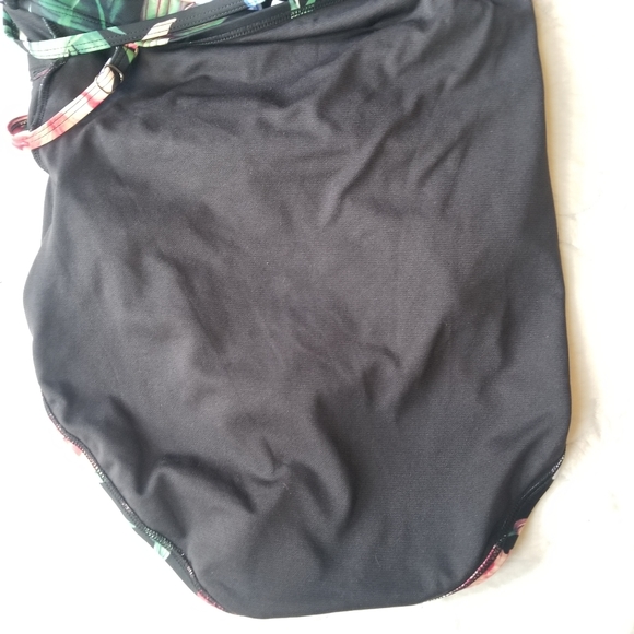 Aqua Green Tropical Floral One Piece Swimsuit - Picture 11 of 15